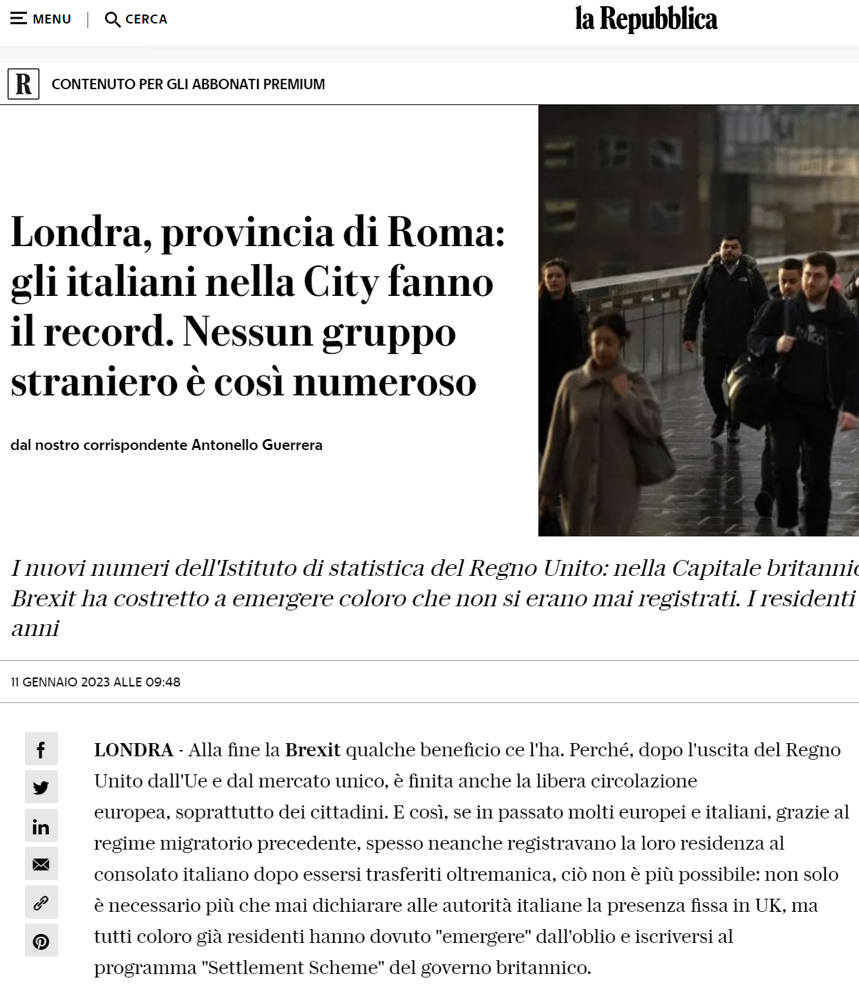 Londra, provincia Di Roma: gli italiani nella City fanno il record. Nessun gruppo straniero è così numeroso